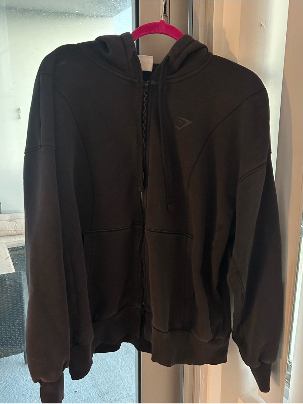 Gymshark Black Full-Zip Performance Hoodie